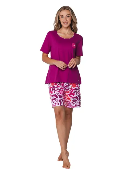 Pastunette dames shortama korte mouw - Paradise Pink