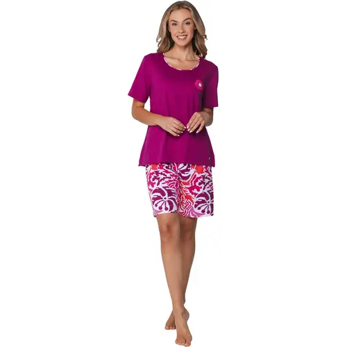 Pastunette dames shortama korte mouw - Paradise Pink