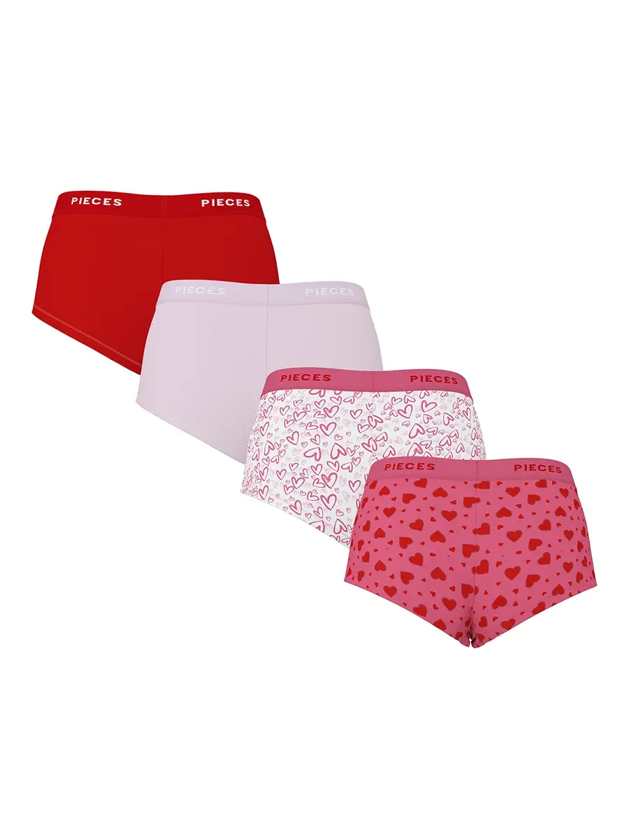 Pieces 4-Pack Dames shorts - Solid - Katoenen dames onderbroek - Multipack - Voordeelverpakking Pieces 4-Pack Dames shorts - Solid - Katoenen dames onderbroek - Multipack - Voordeelverpakking