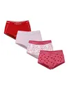 Pieces 4-Pack Dames shorts - Solid - Katoenen dames onderbroek - Multipack - Voordeelverpakking