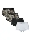 Pieces 4-Pack Dames shorts - Solid - Katoenen dames onderbroek - Multipack - Voordeelverpakking