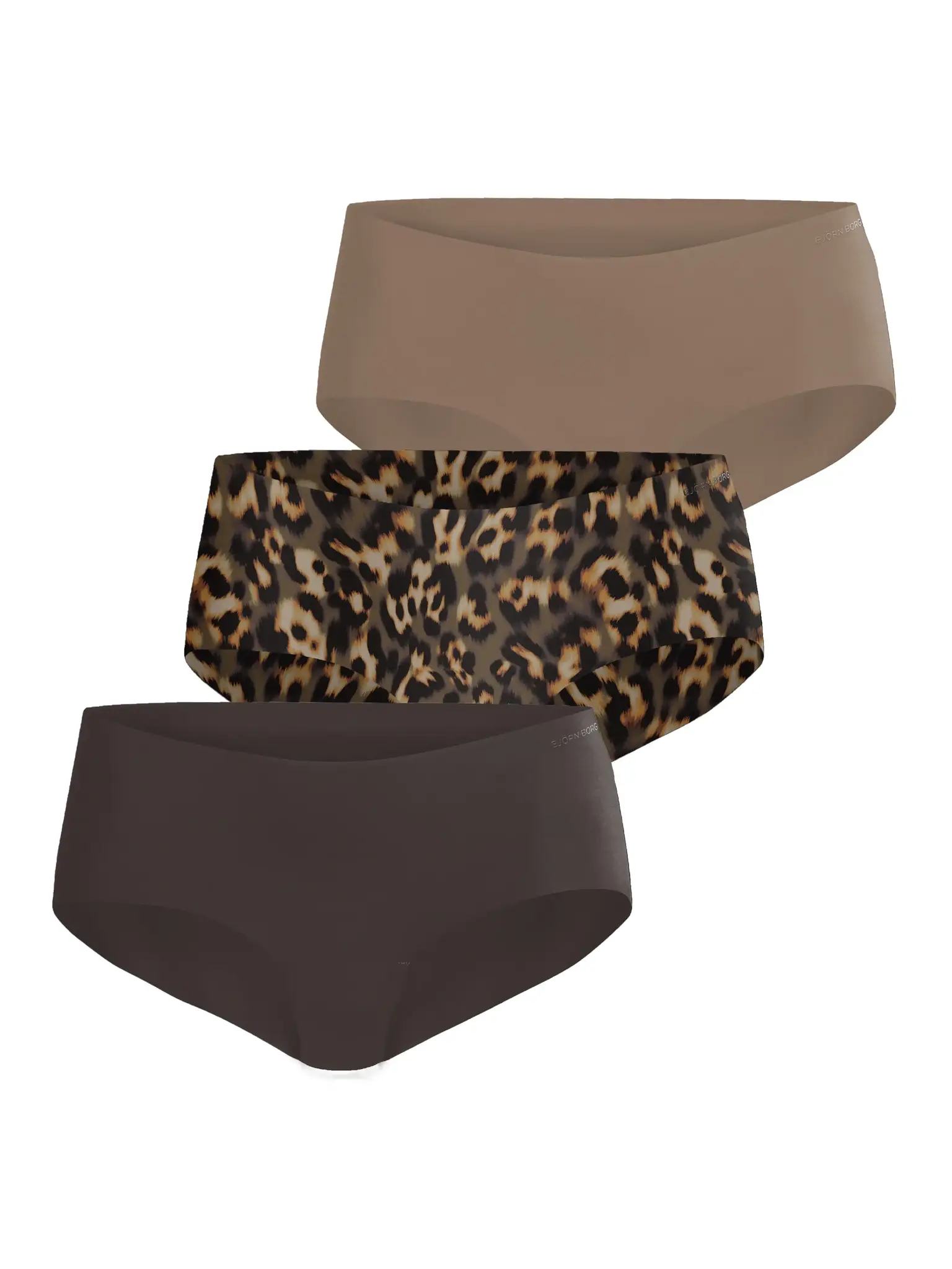 Bjorn borg 3-pack dames Invisible Hipster - Bruin combi