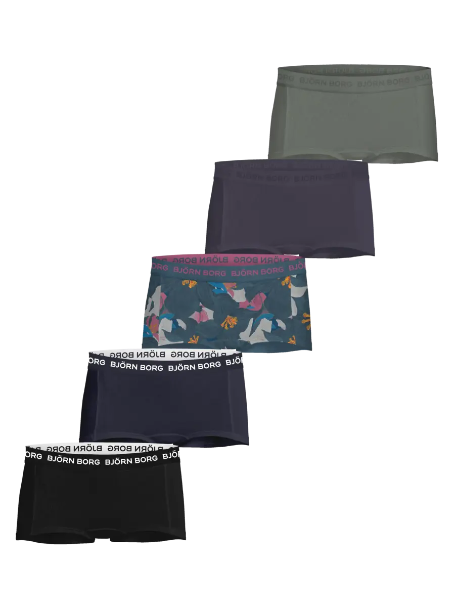 Björn Borg 5-Pack meisjes boxershorts - 100% katoen