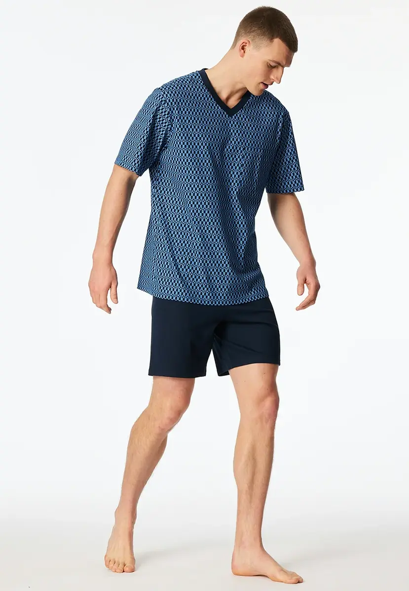 Schiesser heren shortama katoen - Comfort nightwear