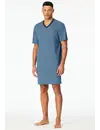 Schiesser Heren Nachthemd - Blue - Comfort Nightwear