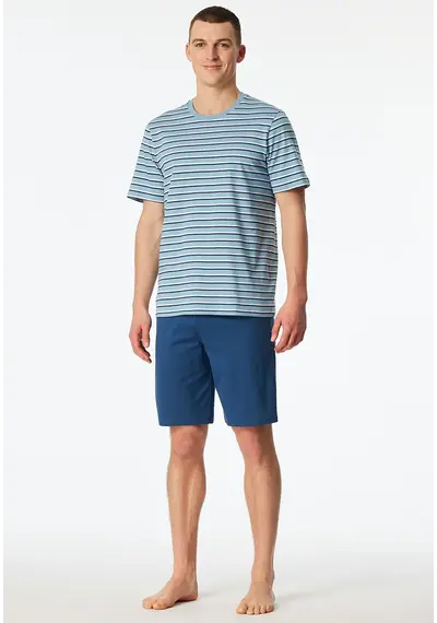 Schiesser heren shortama katoen - Cassual essential