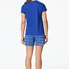 Schiesser dames shortama 100%  katoen - Casual Essentials - Zomer pyjama korte broek en korte mouwen