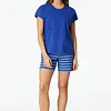 Schiesser dames shortama 100%  katoen - Casual Essentials - Zomer pyjama korte broek en korte mouwen
