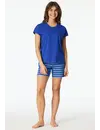 Schiesser dames shortama 100%  katoen - Casual Essentials - Zomer pyjama korte broek en korte mouwen