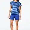 Schiesser dames shortama 100%  katoen - Casual Essentials - Zomer pyjama korte broek en korte mouwen