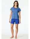 Schiesser dames shortama 100%  katoen - Casual Essentials - Zomer pyjama korte broek en korte mouwen