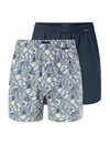 Schiesser 2-Pack heren wijde boxershort - Selected - 100% katoenen losse boxershort met sluiting