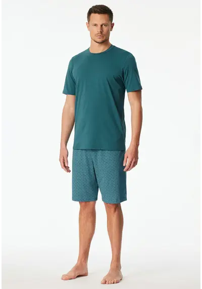 Schiesser heren shortama katoen - Cassual essential