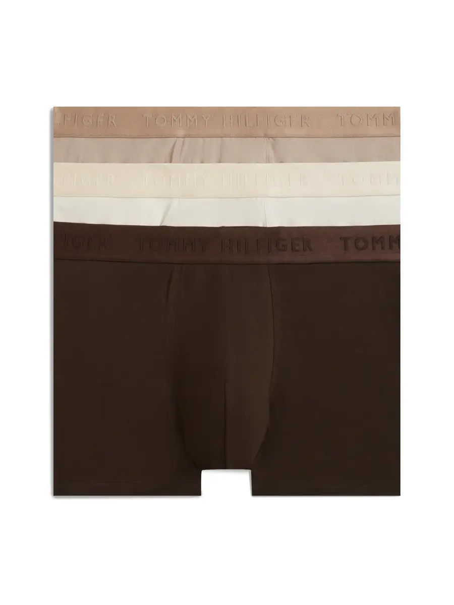 Tommy Hilfiger 3-Pack - Heren Trunks Boxers - Bruin combi