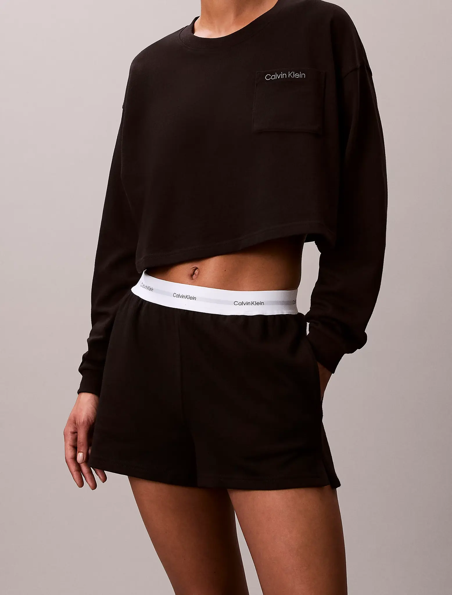 Calvin Klein Dames katoenen korte pyjamabroek Calvin Klein Dames katoenen korte pyjamabroek