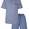Paul Hopkins Heren shortama Knoopsluiting - Light Blue Summer
