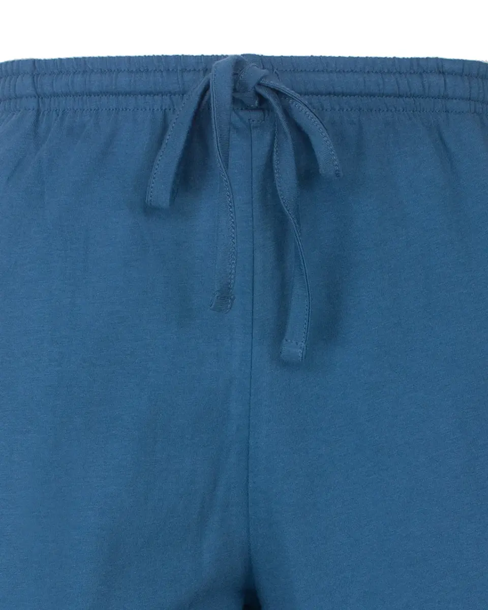 M.E.Q. Heren shortama katoen - V-hals - Blue Summer