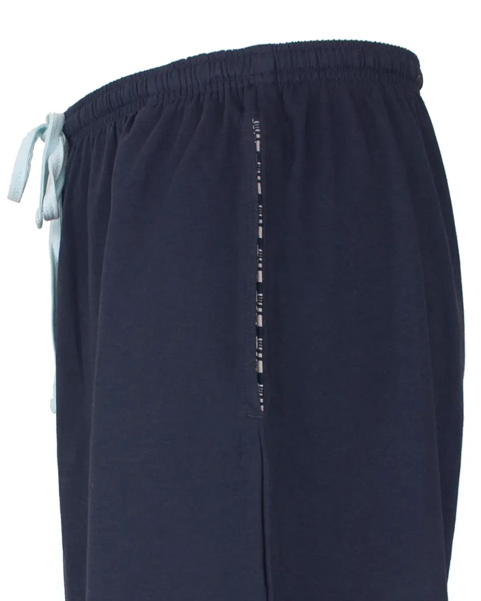 M.E.Q. Heren pyjama korte mouwen - lange broek - Grey stripe