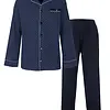 Paul Hopkins heren pyjama doorknoop - Knoopsluiting - Darkblue