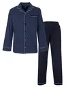 Paul Hopkins heren pyjama doorknoop - Knoopsluiting - Darkblue