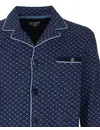Paul Hopkins heren pyjama doorknoop - Knoopsluiting - Darkblue