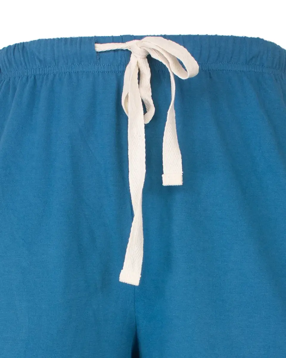 M.E.Q. Heren pyjama lange mouwen katoen - Aqua Squares