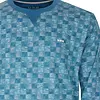M.E.Q. Heren pyjama lange mouwen katoen - Aqua Squares