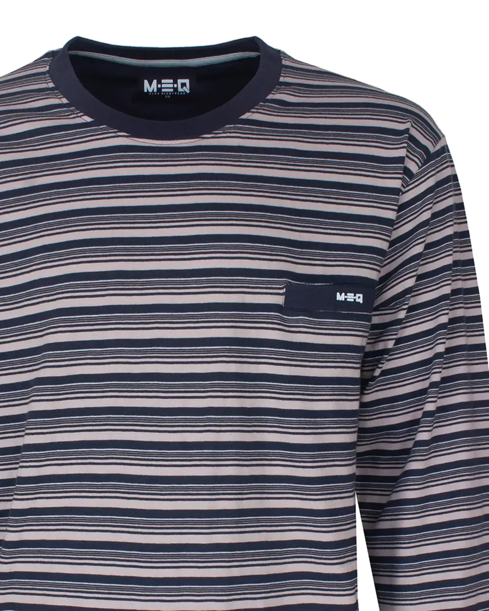 M.E.Q. Heren pyjama lange mouwen katoen - Night