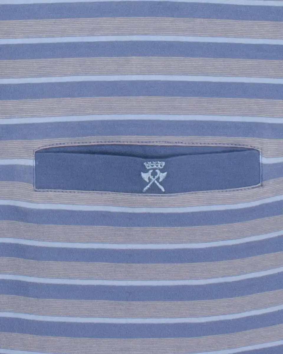 Paul Hopkins pyjama heren lange mouw - blauw/grijs