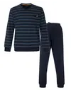 Paul Hopkins pyjama heren lange mouw V-hals - Dark blue