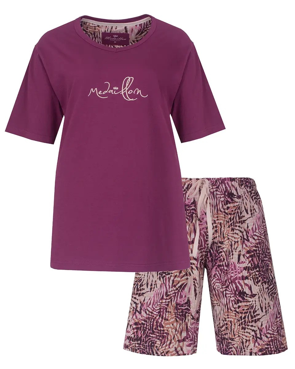 Medaillion dames shortama katoen - Jungle