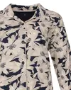 Medaillion dames pyjama - Doorknoop knoopsluiting - Blue flower