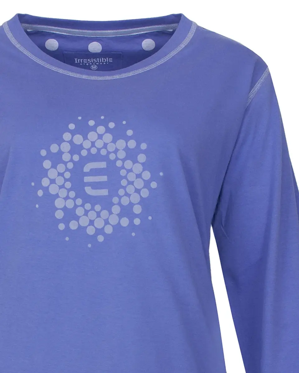 Irresistible dames pyjama lange mouw - Blue dots