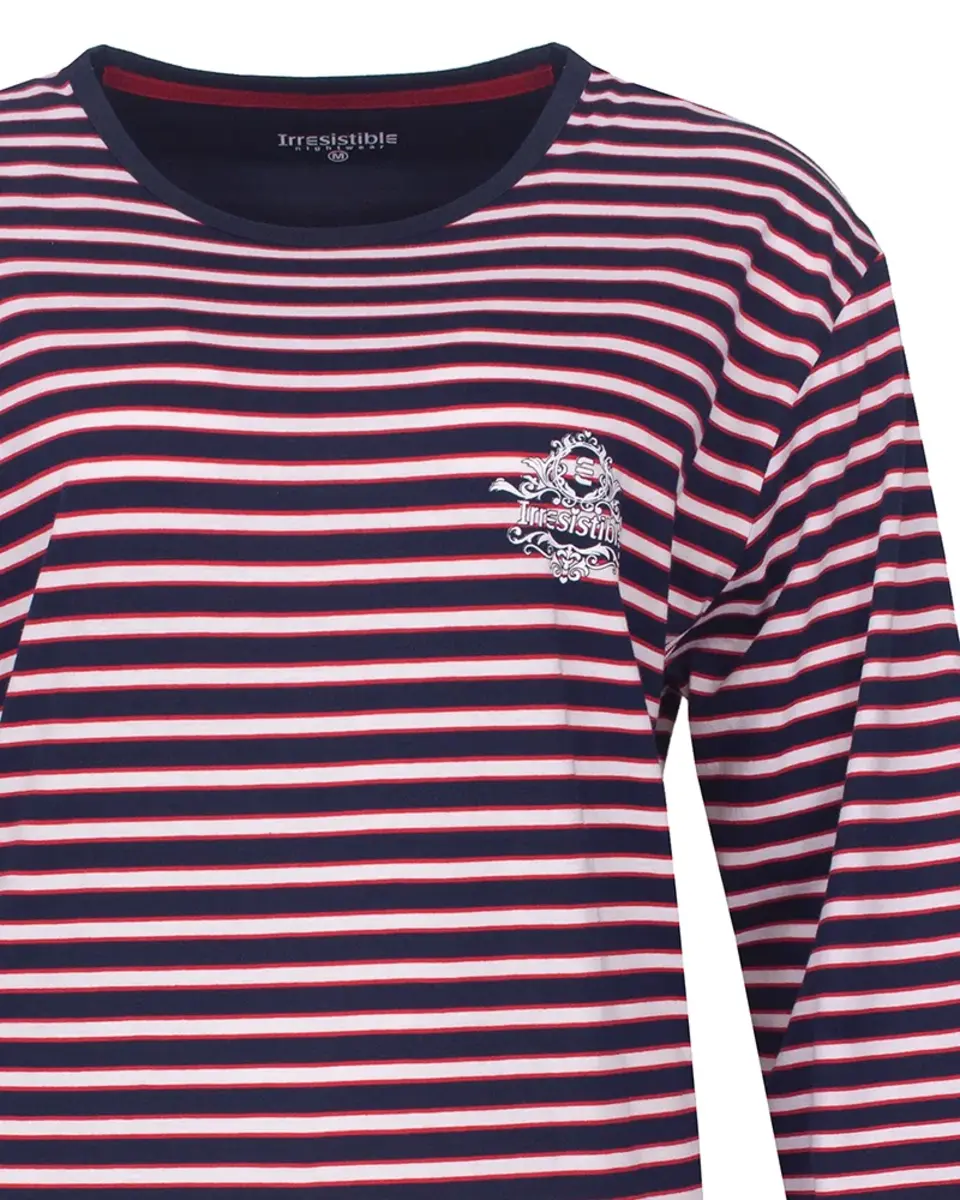 Irresistible dames pyjama lange mouw - Ronde hals - Streep
