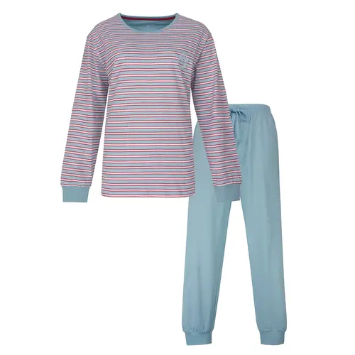 Irresistible dames pyjama lange mouw - Ronde hals - Summer blue