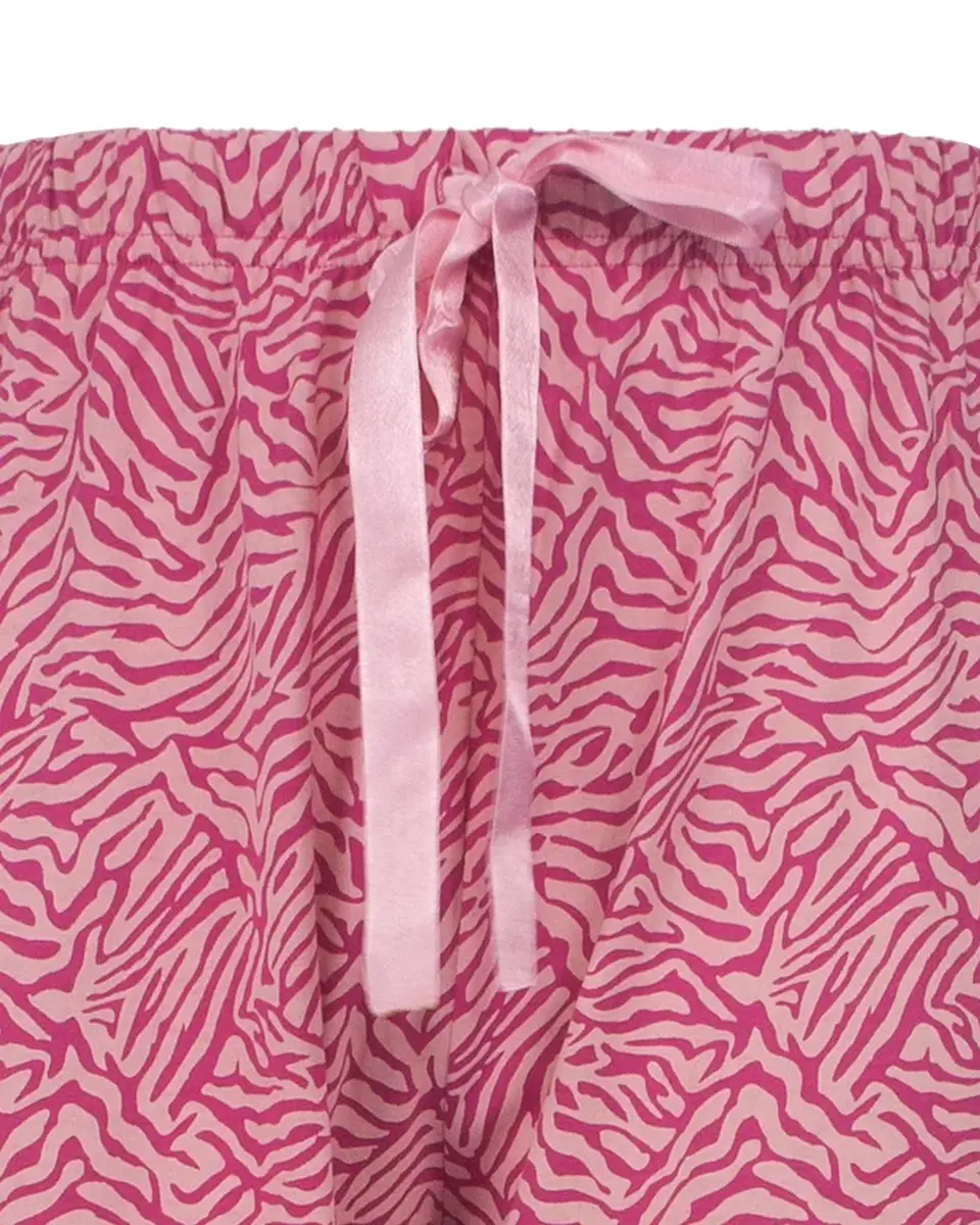 Irresistible dames pyjama lange mouw - Ronde hals - Pink flower