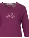 Medaillion dames pyjama lange mouw - Ronde hals - Violet Jungle