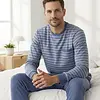 Paul Hopkins pyjama heren lange mouw - blauw/grijs