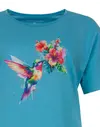 Temptation dames nachthemd korte mouw blauw "Bloem"