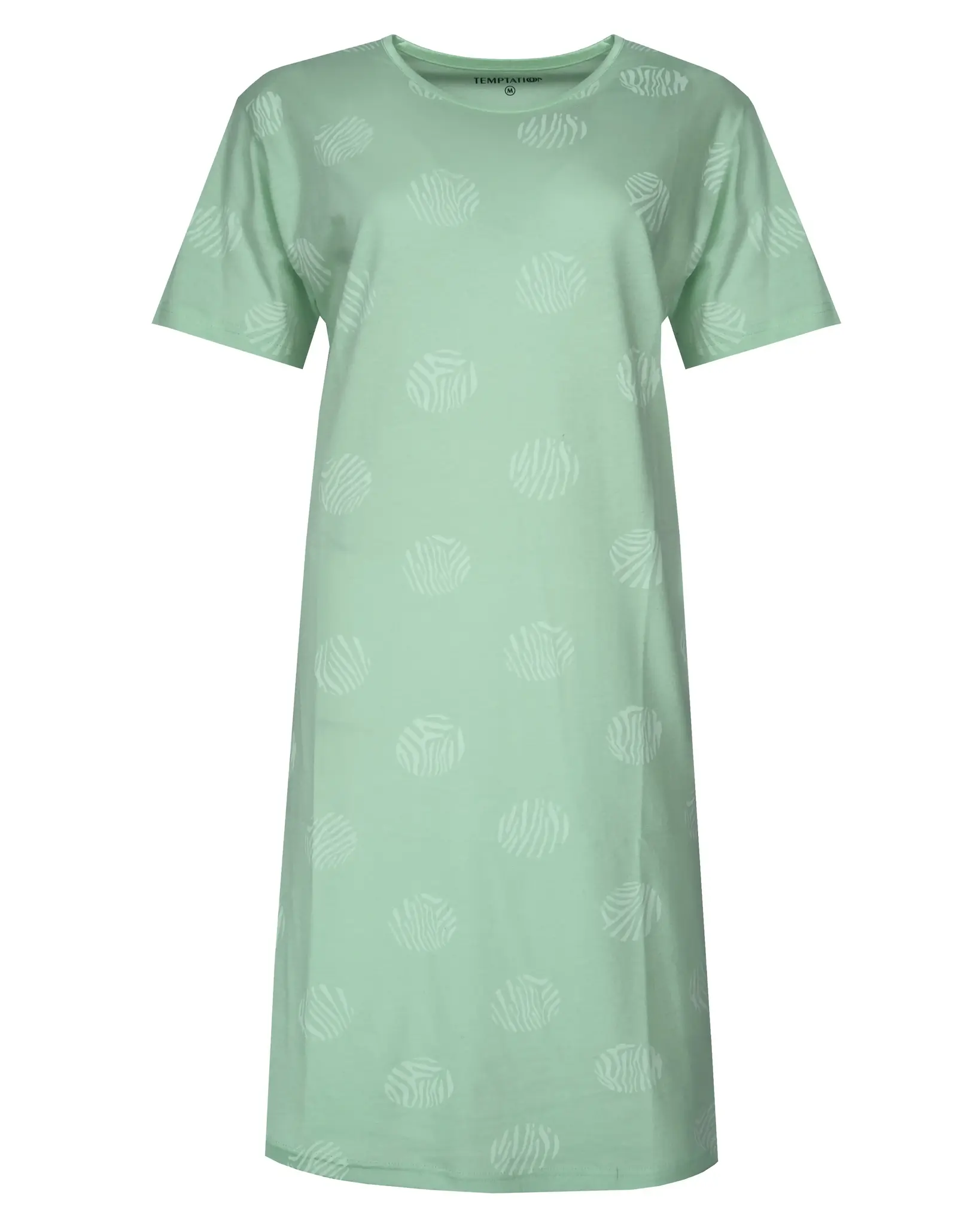 Temptation dames nachthemd korte mouw groen "Stippen"