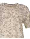 Tenora dames nachthemd knoopsluiting - korte mouw - Beige
