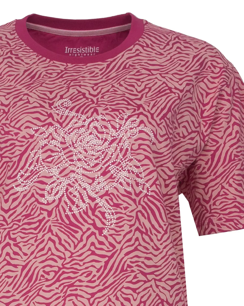 Irresistible dames nachthemd korte mouw - "Roos"