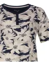 Medaillon dames nachthemd korte mouw - "Flowers"