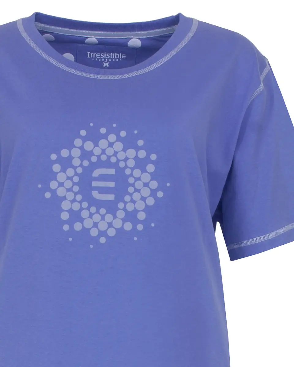 Irresistible dames nachthemd korte mouw - Blauw