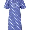 Irresistible dames nachthemd korte mouw - Blauw - "Stippen"