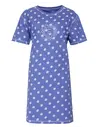 Irresistible dames nachthemd korte mouw - Blauw - "Stippen"