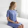 Irresistible dames nachthemd korte mouw - Blauw - "Stippen"