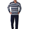 Pastunette katoenen Heren pyjama - V-hals - Donkerblauw