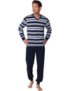 Pastunette katoenen Heren pyjama - V-hals - Donkerblauw
