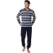 Pastunette katoenen Heren pyjama - V-hals - Donkerblauw - Donkerblauw